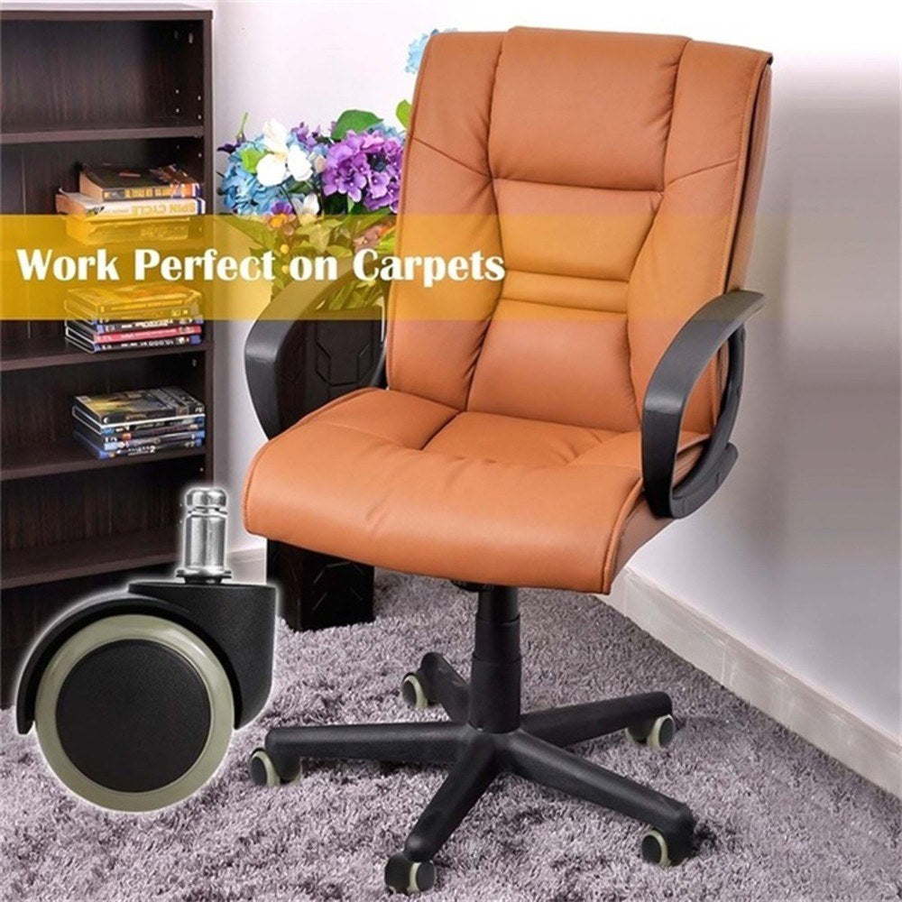 5Pcs Office Chair Roller 2" Swivel Caster Wheels Universal Furniture Casters - Grey