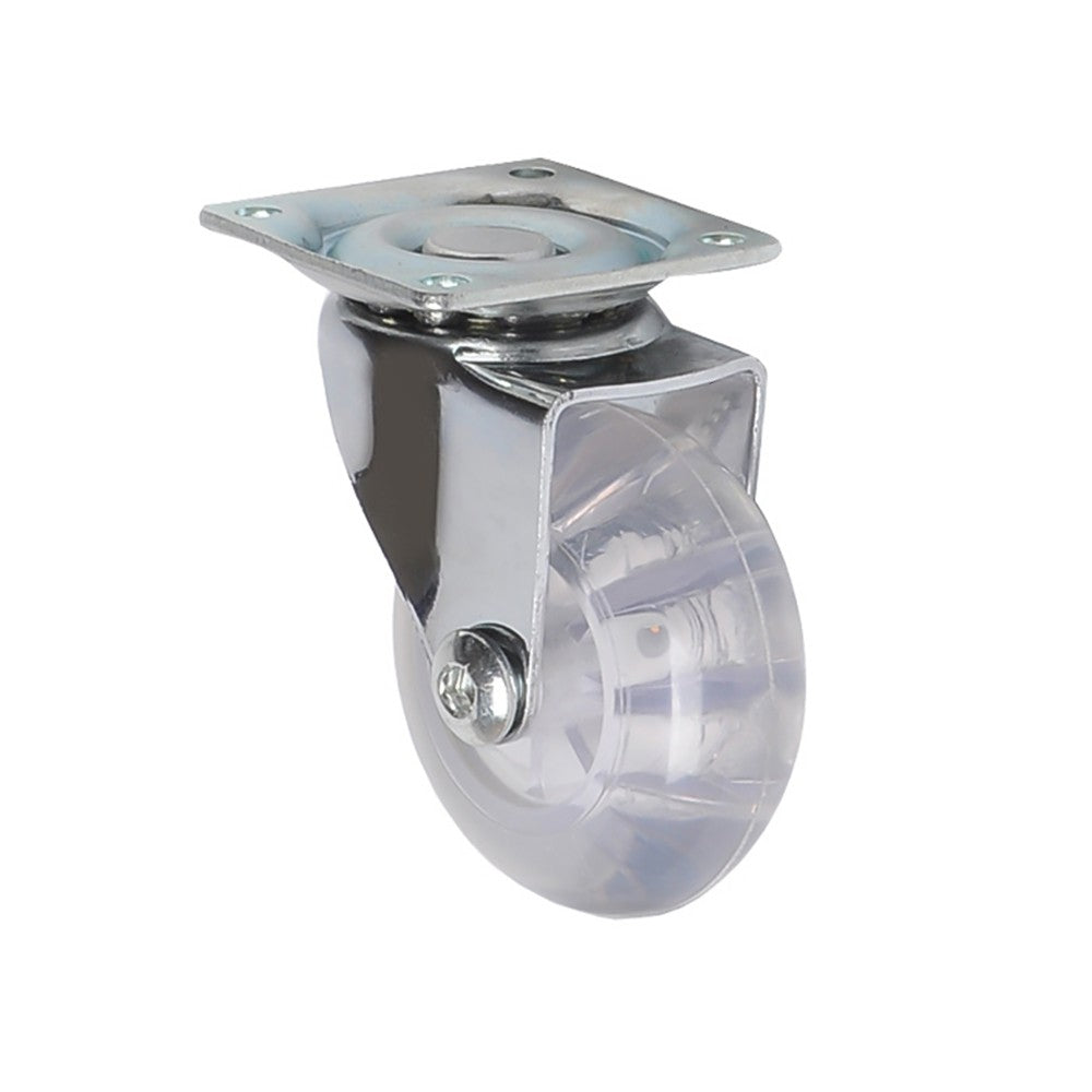 4Pcs Universal Wheels 2" Transparent Swivel Caster Wheels Omni-directional Trolley Caster Furniture Casters