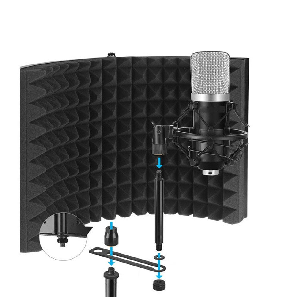 Microphone Wind Screen Board Sound-absorbing Cover Microphone Sound Insulation Screen Sound-proof Plate - 2 Plates