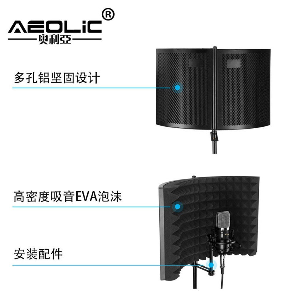 Microphone Wind Screen Board Sound-absorbing Cover Microphone Sound Insulation Screen Sound-proof Plate - 2 Plates