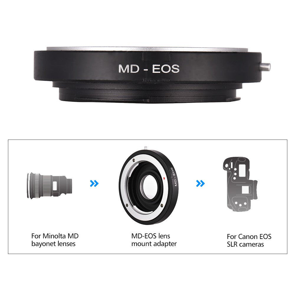 Uniqkart for Canon EOS EF Camera Focus Infinity MD-EOS Lens Mount Adapter Ring with Corrective Lens