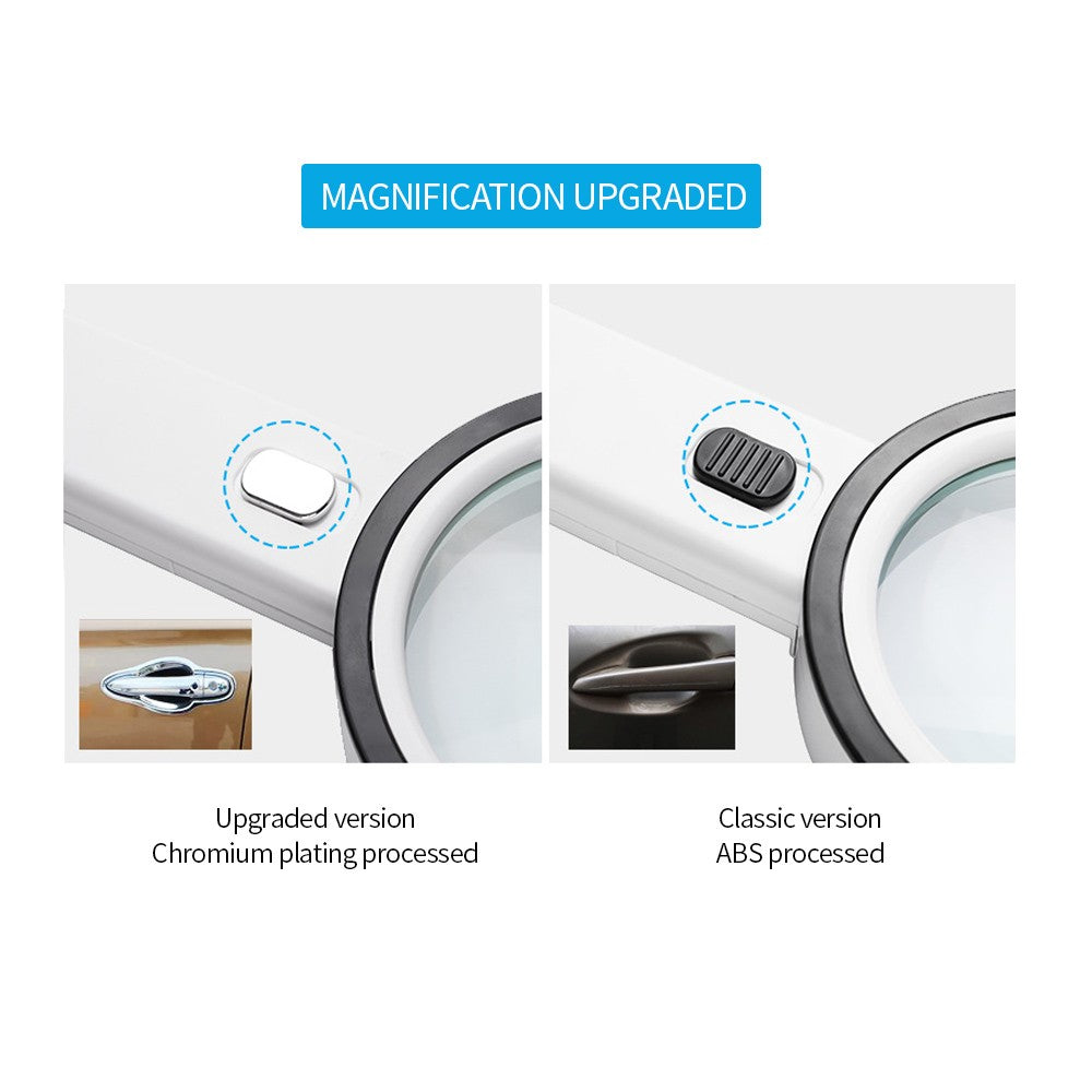 30X Handheld Magnifier High Definition with 13X Lights Lamp for Map Reading Jewelry Identification Amplifier