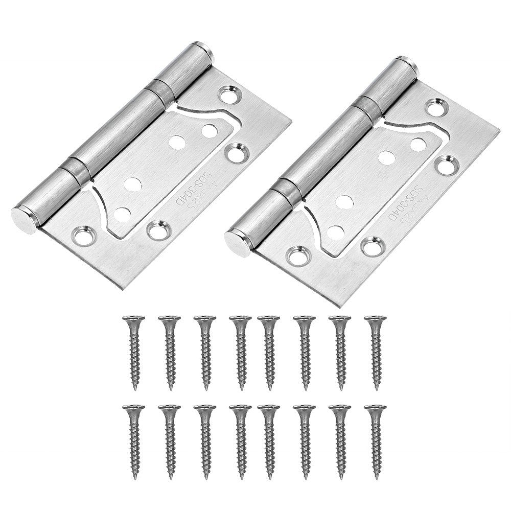 2pcs Door Hinges Stainless Steel Door Hinges Doorhinges Set of 2pcs Hinges SS Thickened Door Hinges