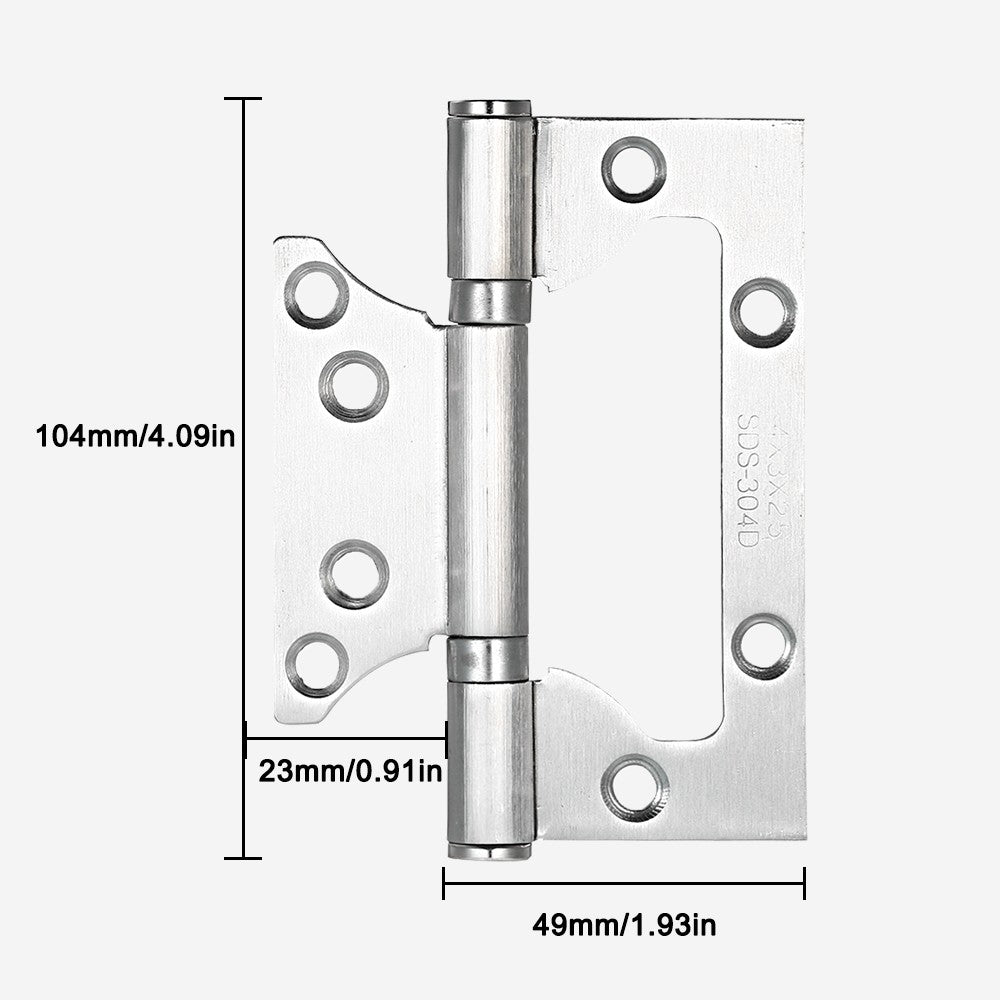 2pcs Door Hinges Stainless Steel Door Hinges Doorhinges Set of 2pcs Hinges SS Thickened Door Hinges