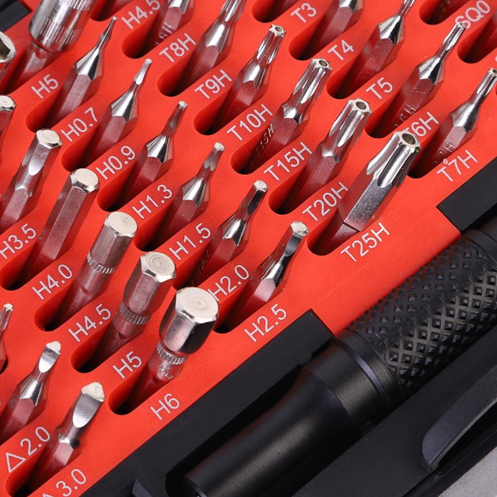 Mechanic Screwdriver Set 76PCS Partial Repair Set Torx Safety Pentalobe JIS Tri-point for Tablet PC Camera