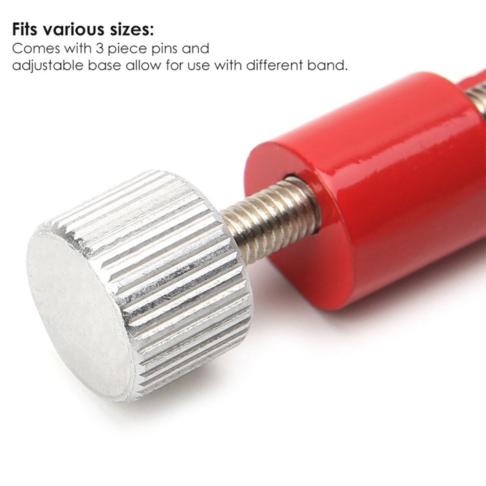 YD120 Strap Remover Professional Watch Band Strap Bracelet Link Pin Repair Metal Adjustor - Red