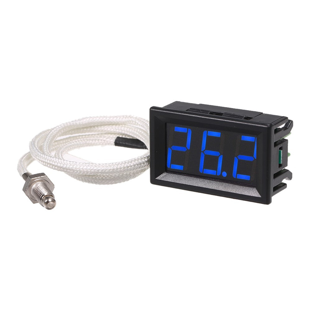 XH-B310 Industrial Digital Thermometer 12V Temperature Meter K-type M6 Thermocouple Tester - Blue