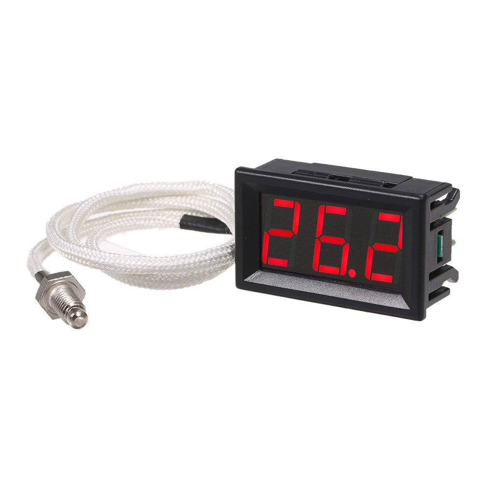 XH-B310 Industrial Digital Thermometer 12V Temperature Meter K-type M6 Thermocouple Tester - Red