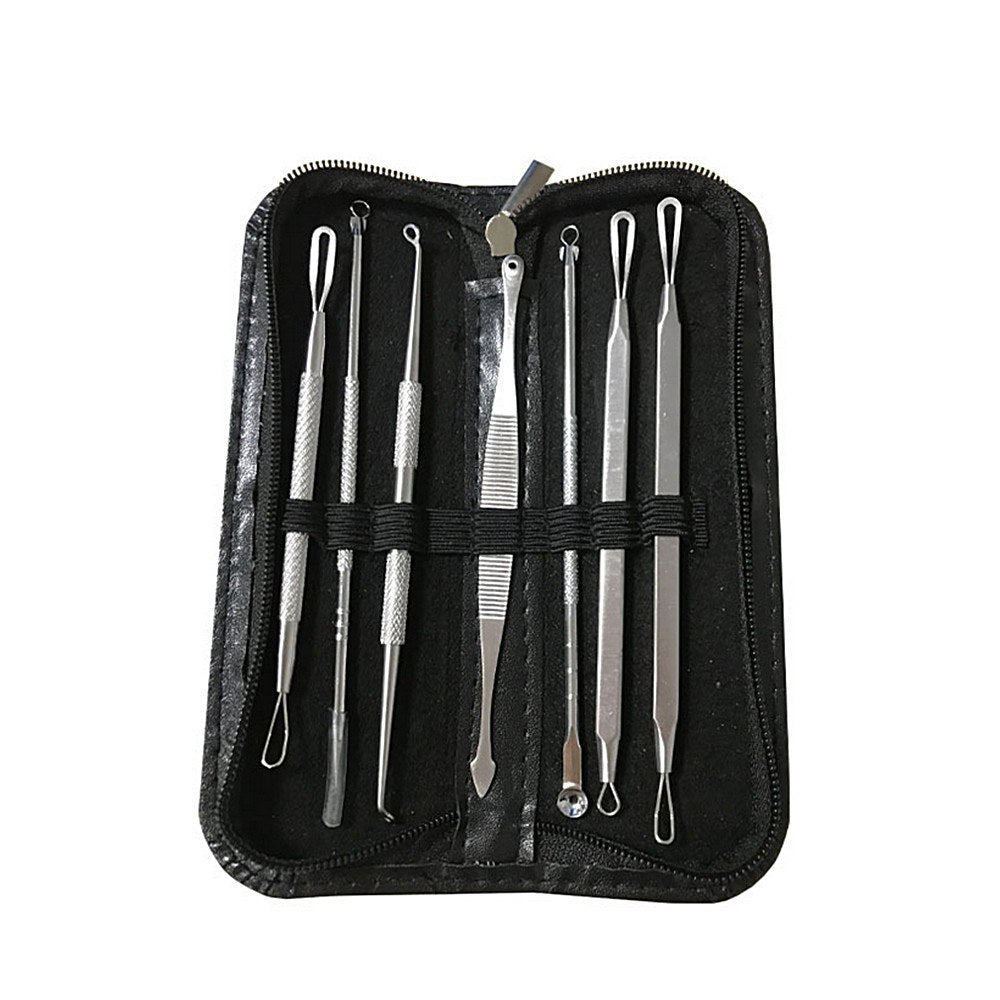 5Pcs Blemish Extractor Kit Blackhead Acne Pimple Blemish Extractor Remover Stainless Steel Tool Kit