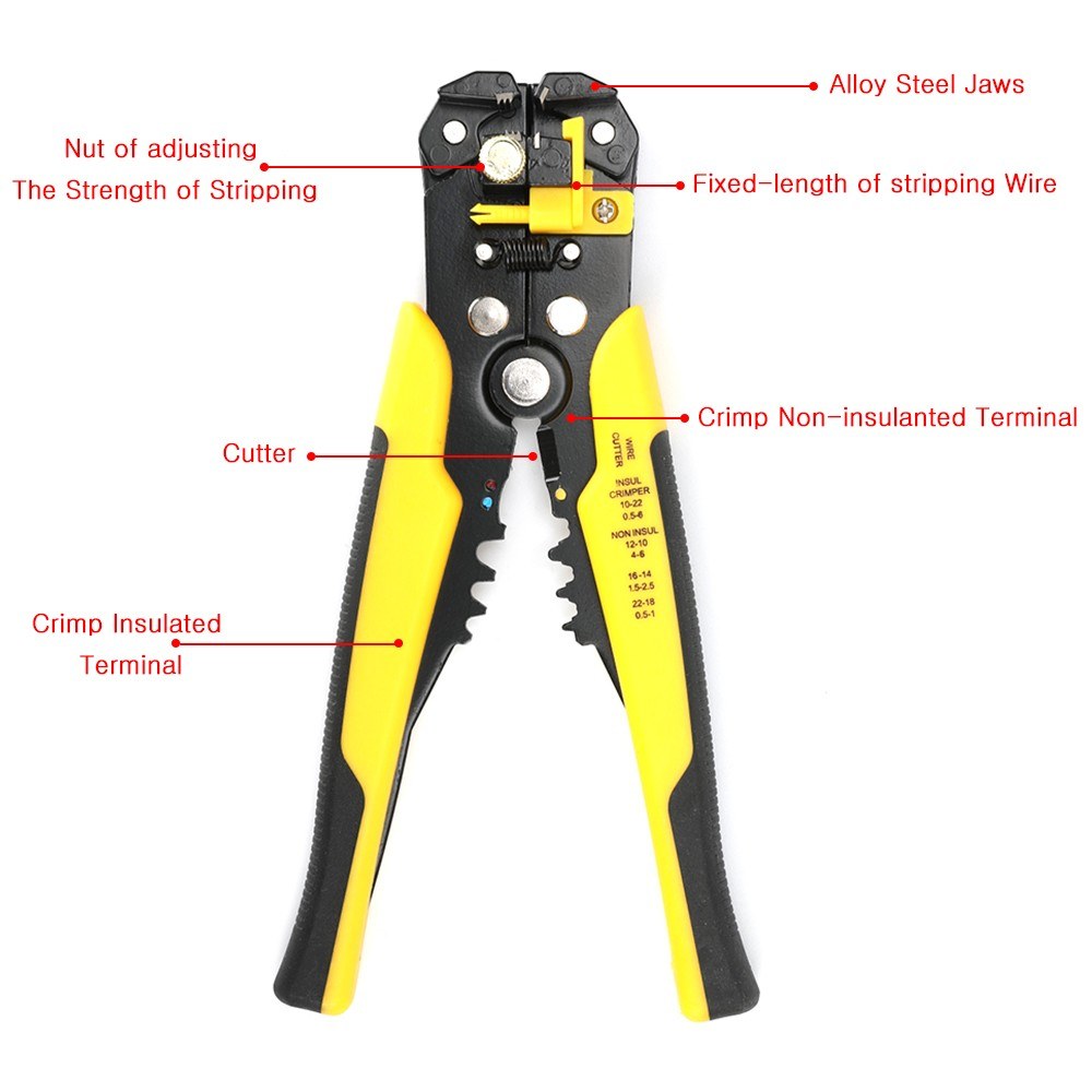 Stripping tool Kit Multifunctional Cable Wire Stripper Wire Cutter Crimping Pliers Stripping Tool Crimping Tool