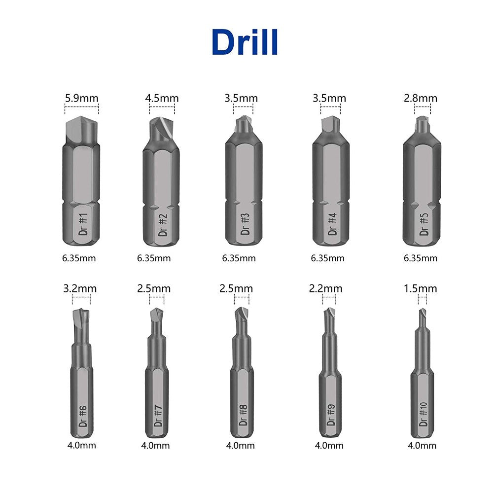 22pcs Werkzeug Damaged Stripped Screw Extractor Set for Broken Screw HSS Broken Bolt Extractor Screw Remover Set with Magnetic Extension Bit Holder Socket Adapter
