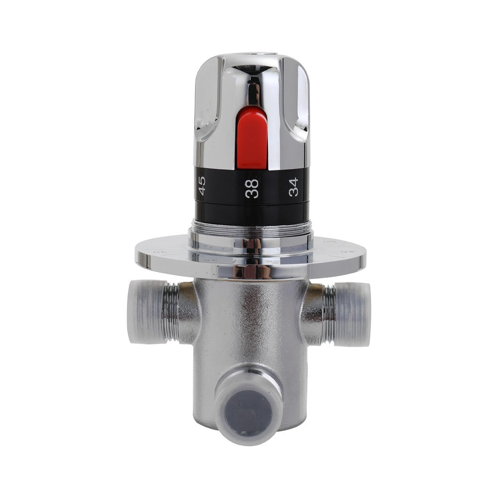 Thermostatic Mixer Valve Water Mixer Hot/Cold Water Mixing Temperature Control Valve for Home Water Heater
