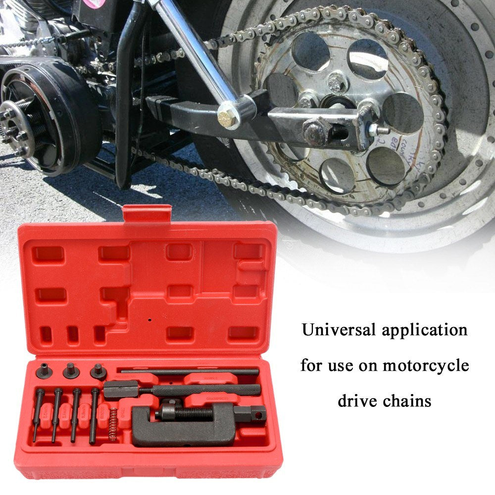 Motorcycle Bike Chain Breaker Splitter Link Riveter Tool Set