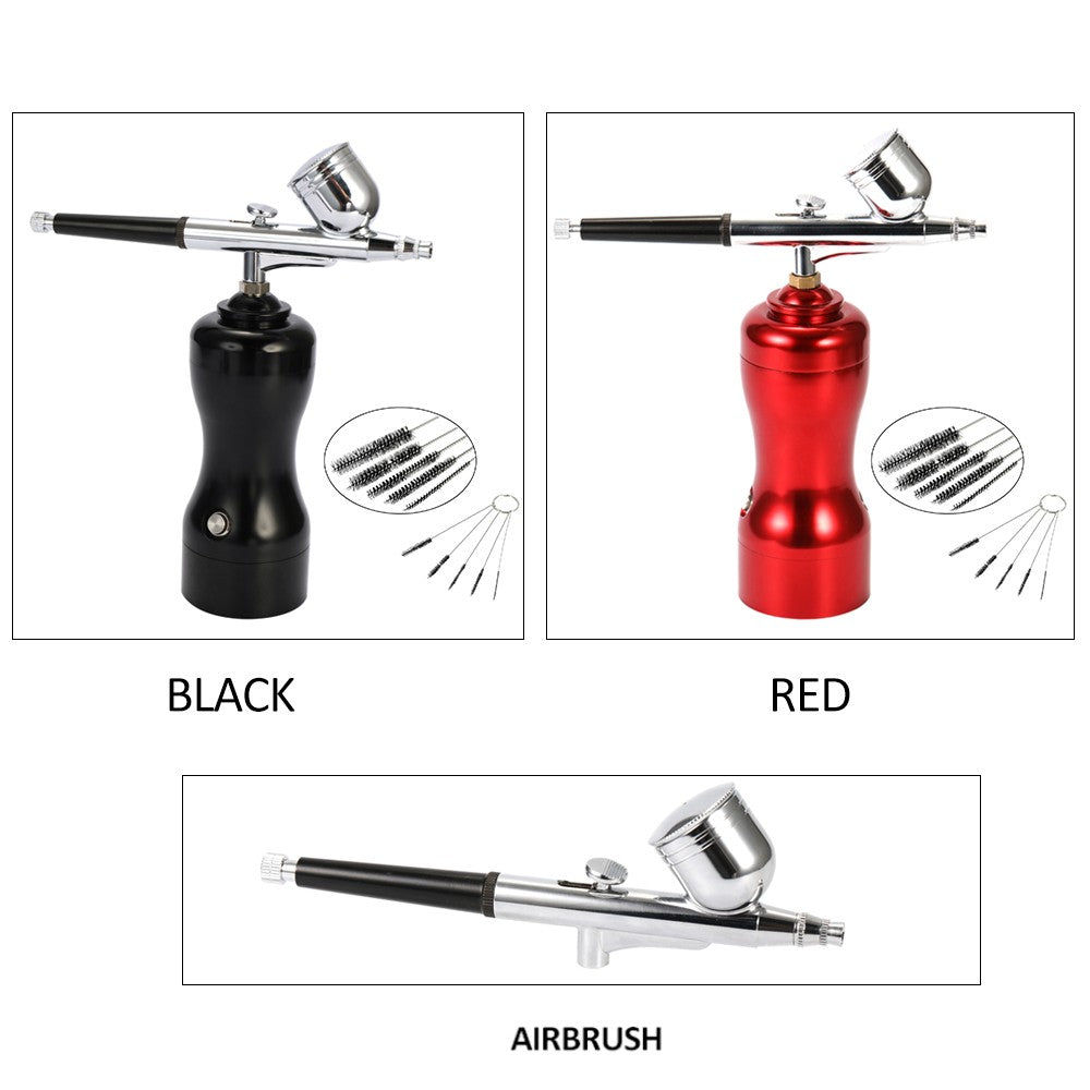 Mini Portable Beautiful Airbrush Set Small Spray Pump Pen Set Air Compressor Kit for Art Painting Tattoo Craft - Black Spray Pump