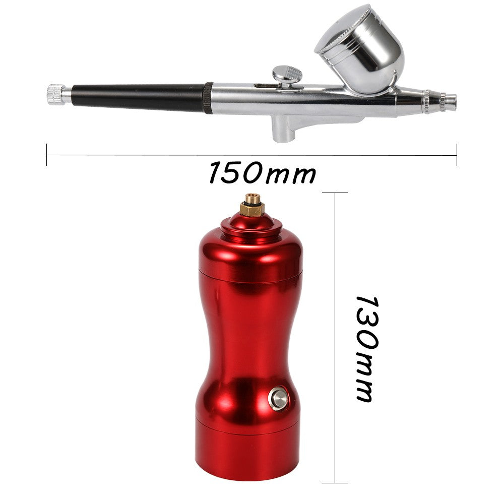 Mini Portable Beautiful Airbrush Set Small Spray Pump Pen Set Air Compressor Kit for Art Painting Tattoo Craft - Red Spray Pump