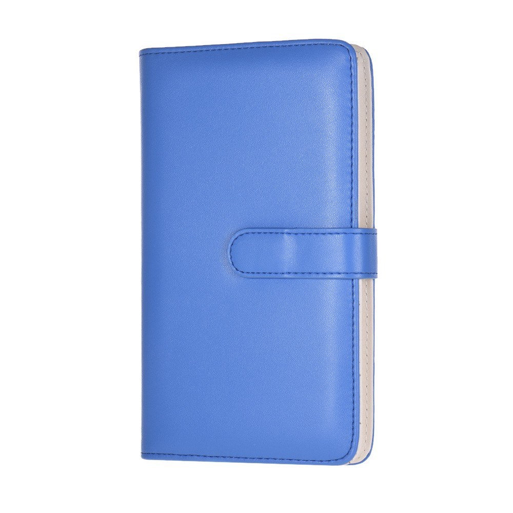 80 Pockets Portable Mini Magnetic Closure Photo Album Photo Pictures Book Album - Dark Blue