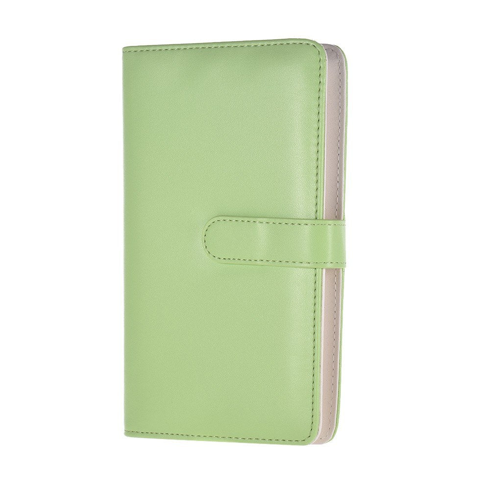 80 Pockets Portable Mini Magnetic Closure Photo Album Photo Pictures Book Album - Green
