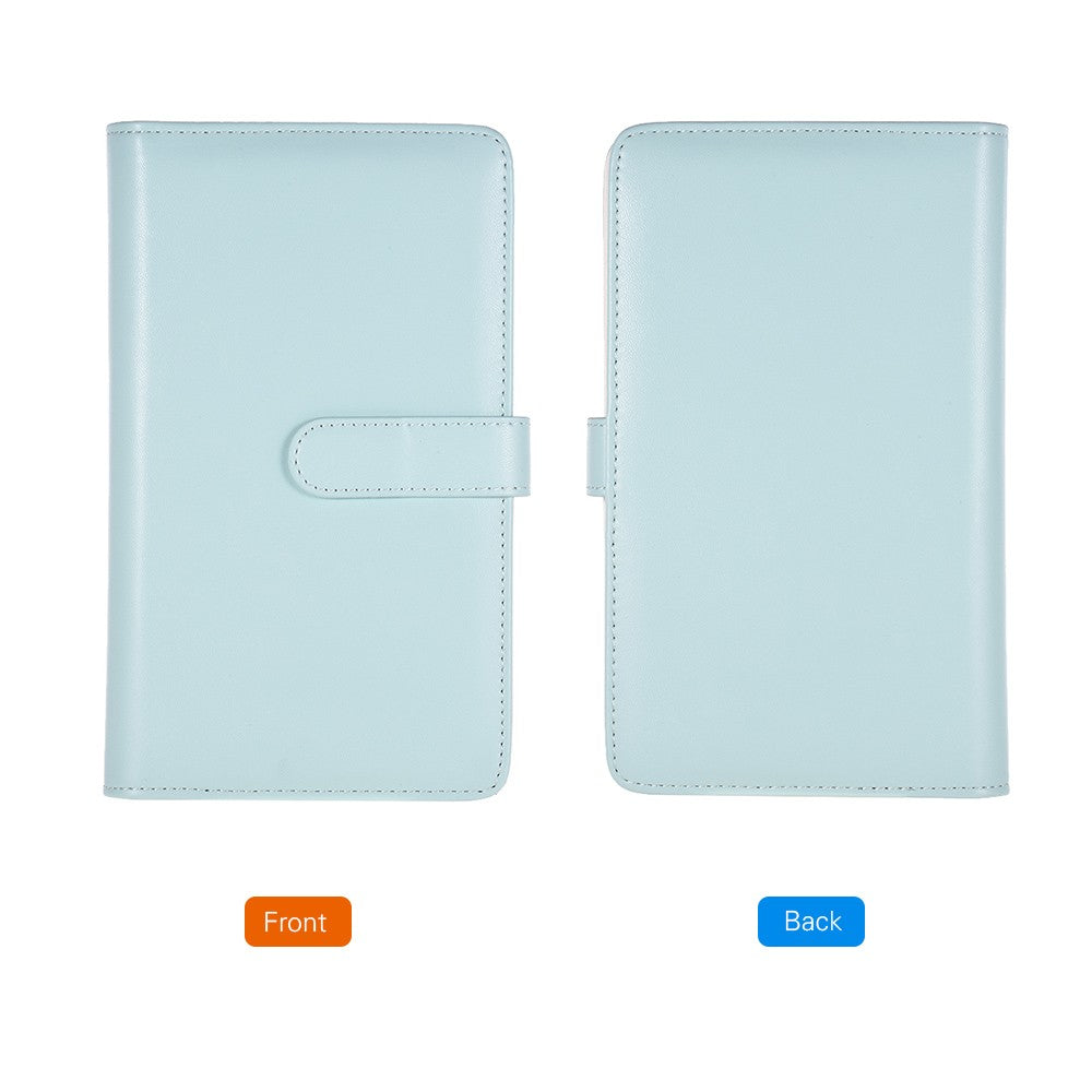 80 Pockets Portable Mini Magnetic Closure Photo Album Photo Pictures Book Album - Blue
