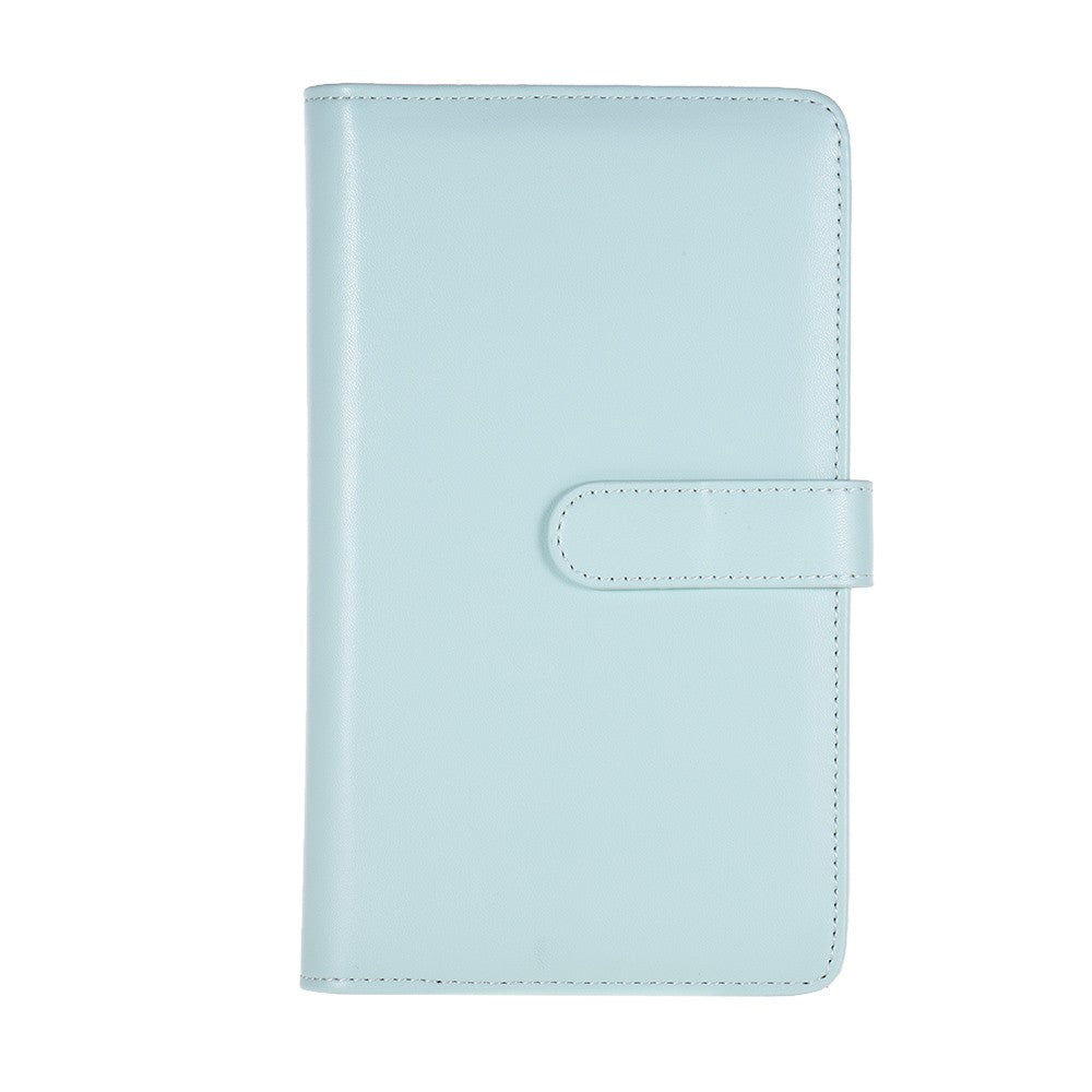 80 Pockets Portable Mini Magnetic Closure Photo Album Photo Pictures Book Album - Blue