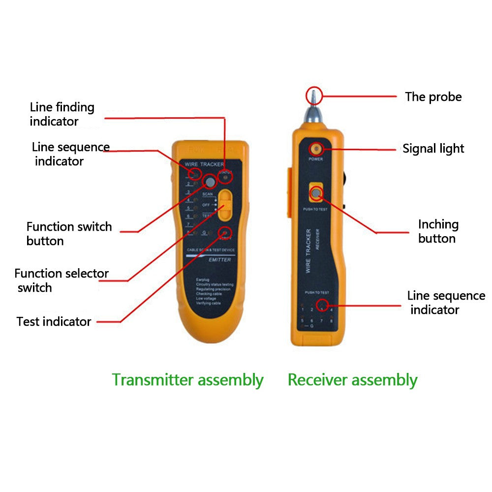 JW-360 Wire Tracker Cable Tester Line Finder Telephone Wire Tool Kit