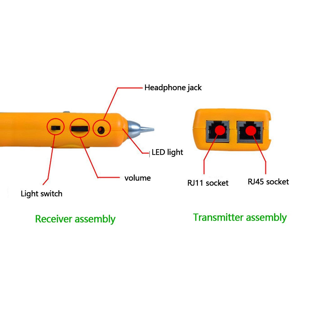 JW-360 Wire Tracker Cable Tester Line Finder Telephone Wire Tool Kit