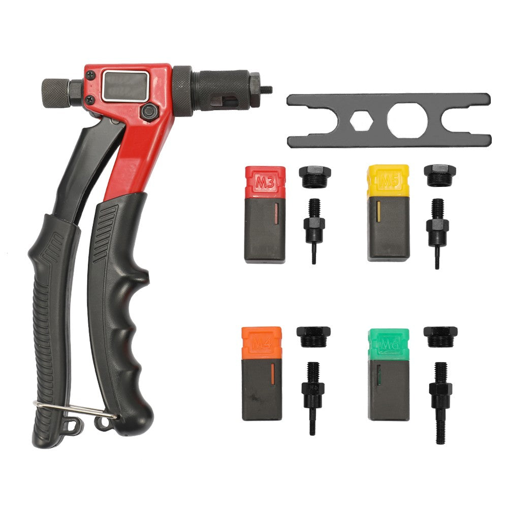 8in Labor-saving Hand Riveter BT-603 Manual Rivet Machine 200mm Riveting Tools with Nut Dies M-3 M-4 M-5 M-6