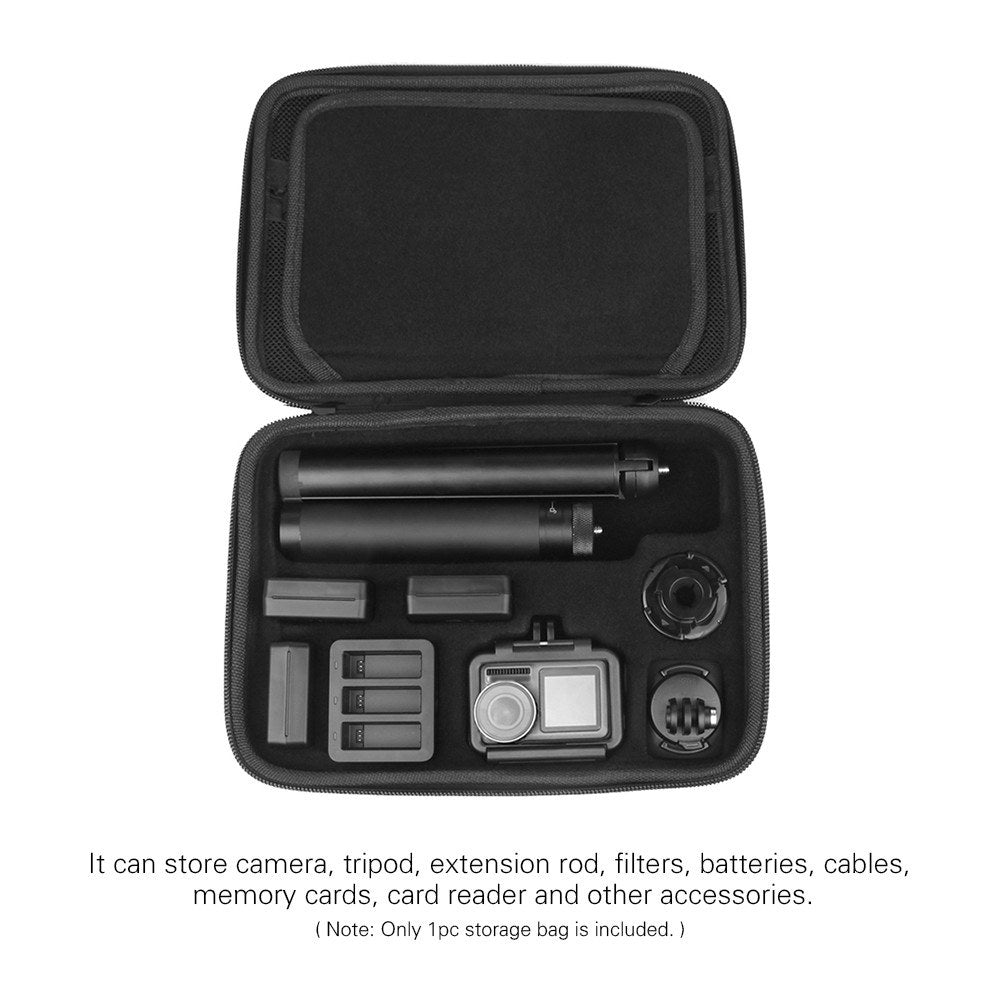 Portable Scratch-proof Carrying Case Bag Box with Zipper for OSMO Action Camera and Accessories - Standard Carrying Case