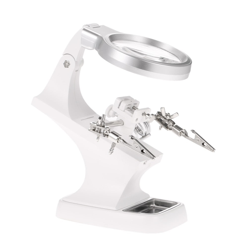 Multi-functional 3X/4.5X Welding LED Magnifier Alligator Clip Holder Clamp LED Clip Type Magnifier