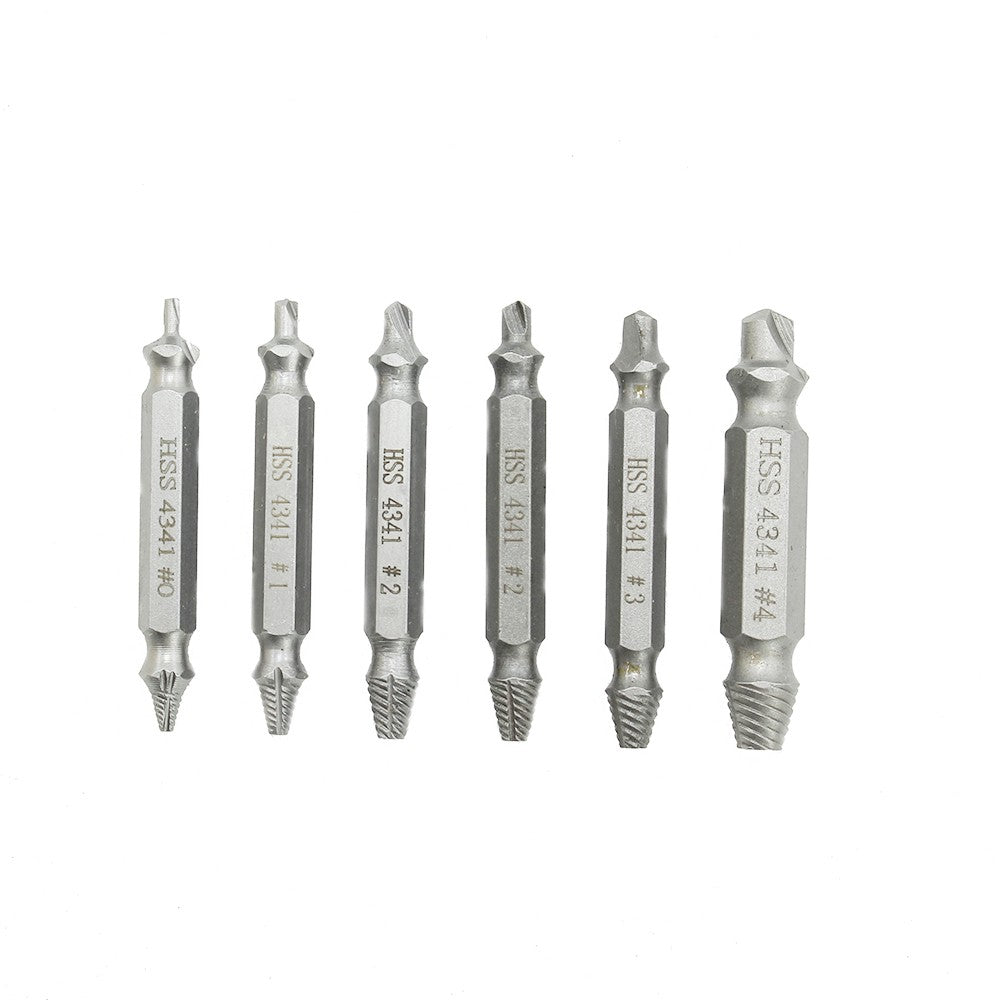 6Pcs Drill Bit Set Bolt Screw Extractor Breaker Screw Remover Stripping Tool