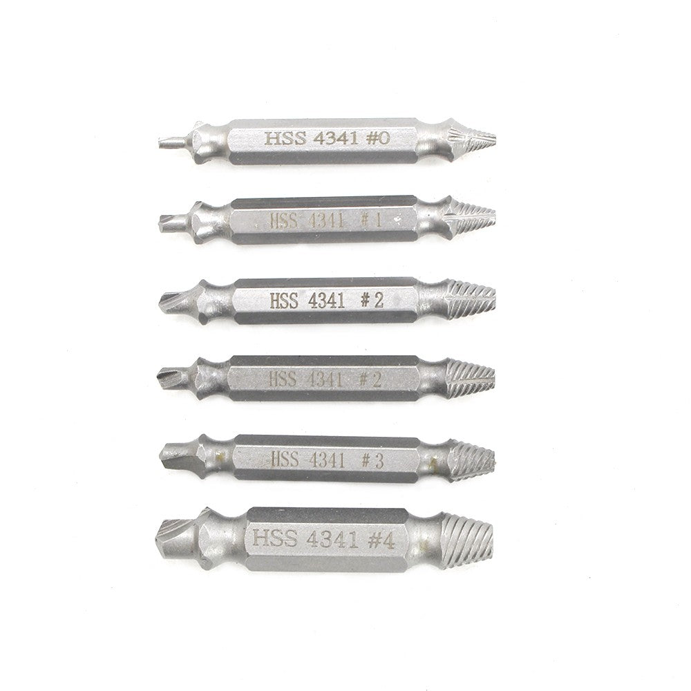 6Pcs Drill Bit Set Bolt Screw Extractor Breaker Screw Remover Stripping Tool