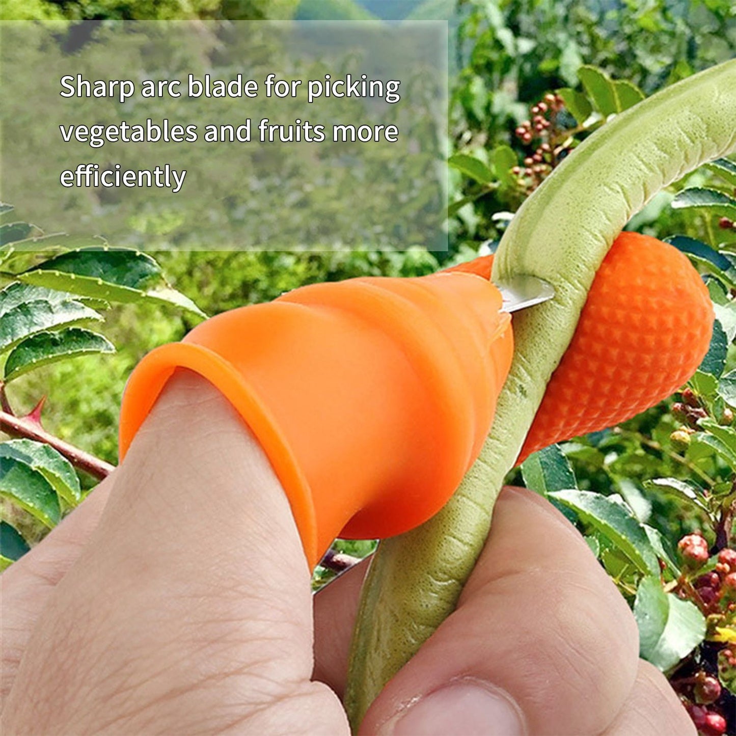 Silicone Thumb Knife Separate Rubber Finger Cot Thumb Cutter for Picking Vegetables Strawberries Grapes