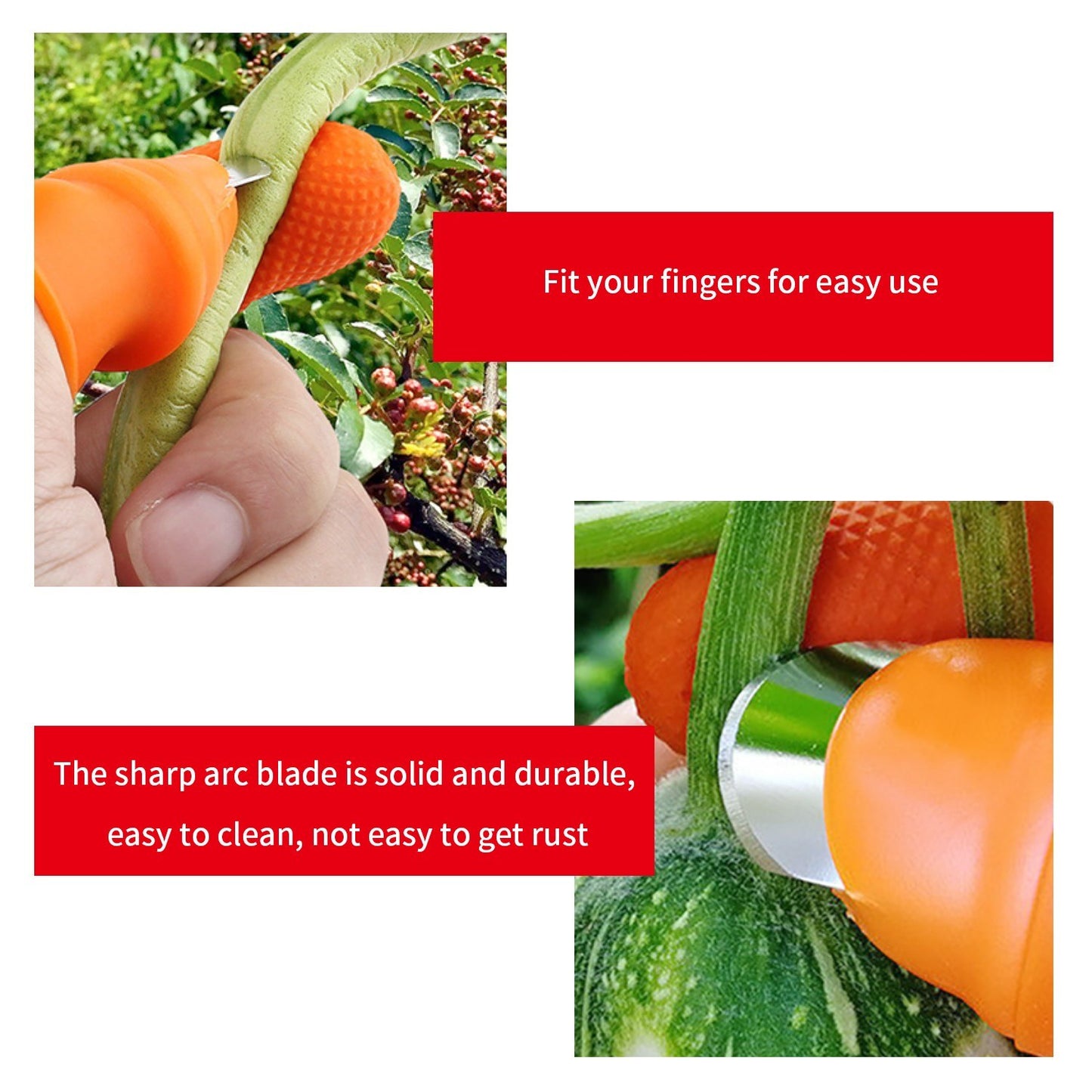 Silicone Thumb Knife Separate Rubber Finger Cot Thumb Cutter for Picking Vegetables Strawberries Grapes