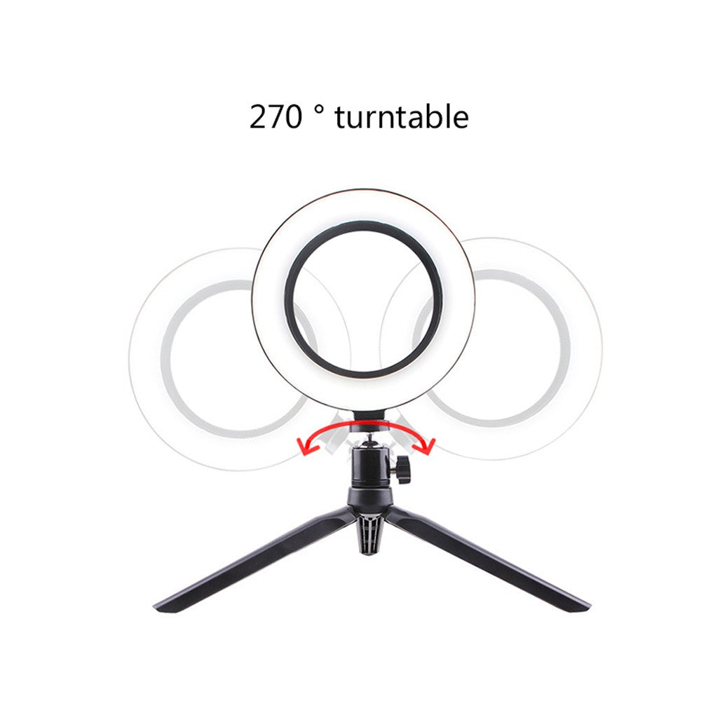 LED Ring Light Tripod Stand Studio Photo Video Live Broadcast Dimmable Fill Light