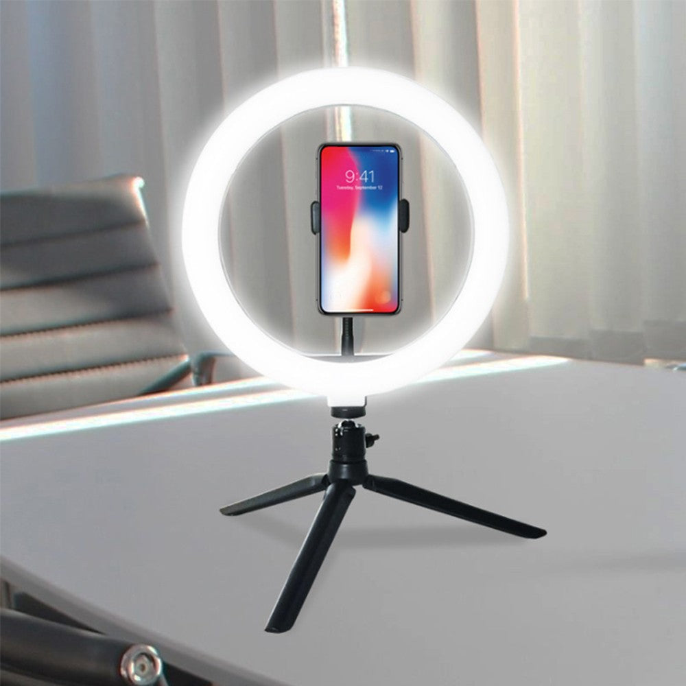 LED Ring Light Tripod Stand Studio Photo Video Live Broadcast Dimmable Fill Light
