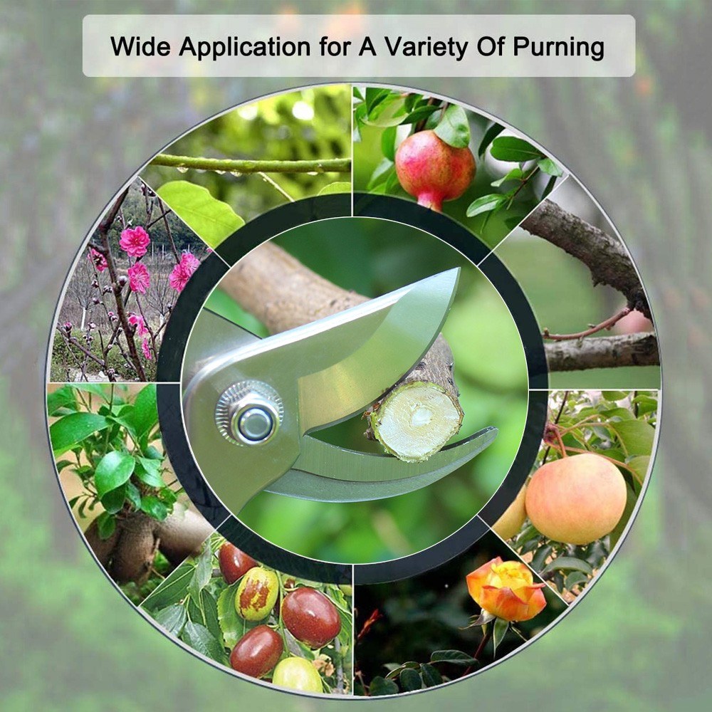 Garden Shears Professional Hand Pruners Bypass Pruner Gardening Clippers for Cutting Flowers Trimming Plants Fruits Picking