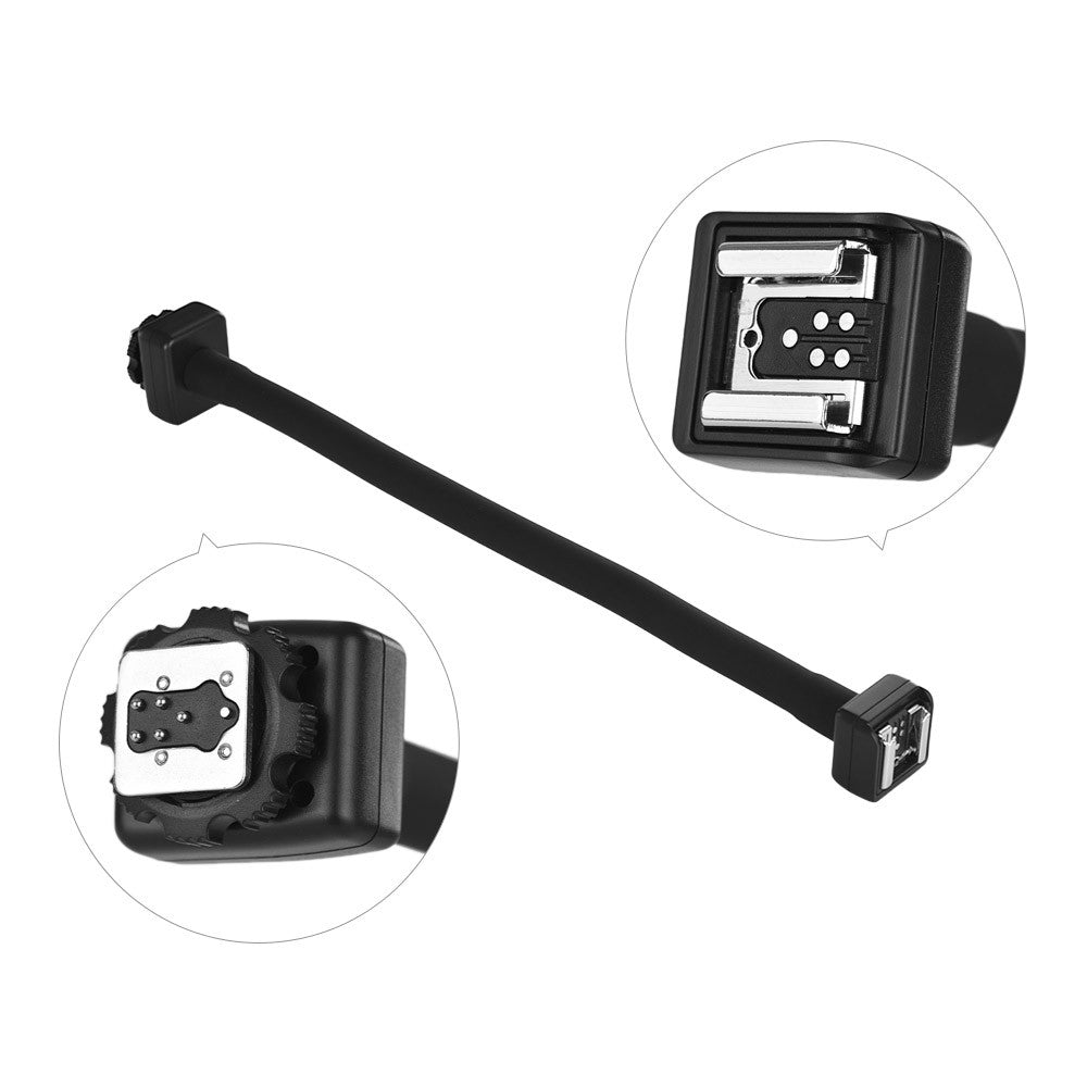 Flexible E-TTL Hot Shoe Extension Shelf Rod Flash Light Speedlite Bracket for Canon EOS DSLR Cameras