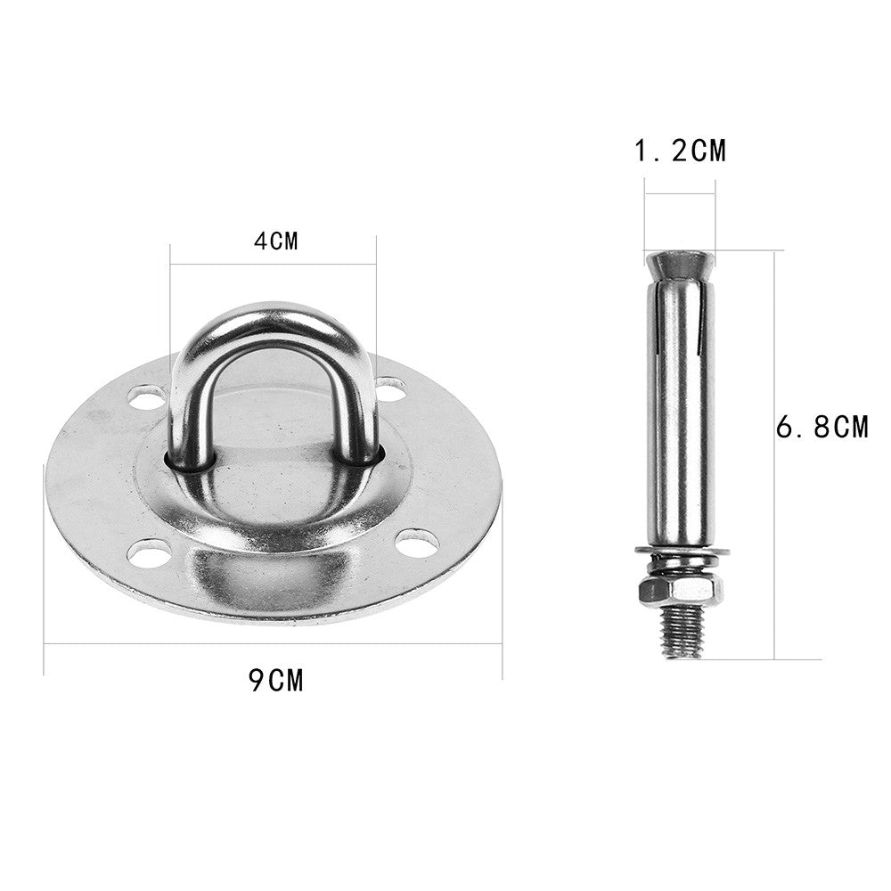 Hammock Sandbag Hanging Kit Anchor Point U-Shaped Hook Stainless Multi-Purpose Heavy Duty Fixed Disc for Swing