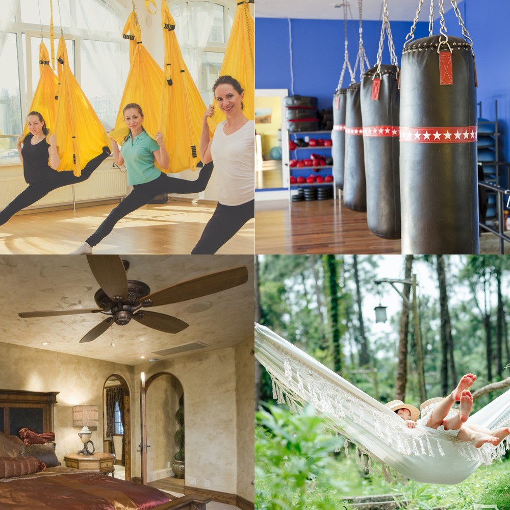 Hammock Sandbag Hanging Kit Anchor Point U-Shaped Hook Stainless Multi-Purpose Heavy Duty Fixed Disc for Swing