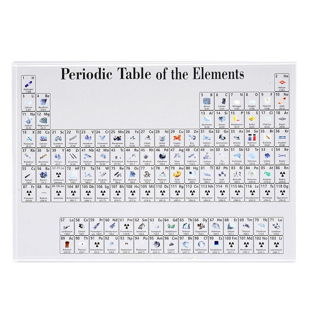 Acrylic Periodic Table Display Home Decoration Crystal Chemical Element Display Kids Teaching Tool - L