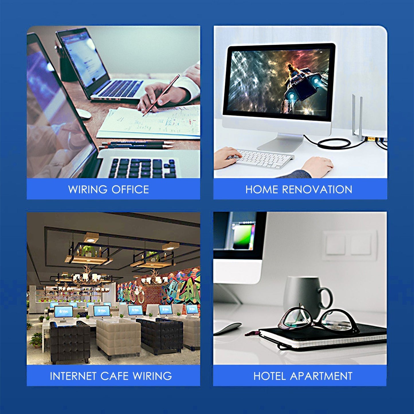 Optical Power Meter Digital Mini Light Power Meter -70~6dBm with 6 Optic Wave Length - Blue