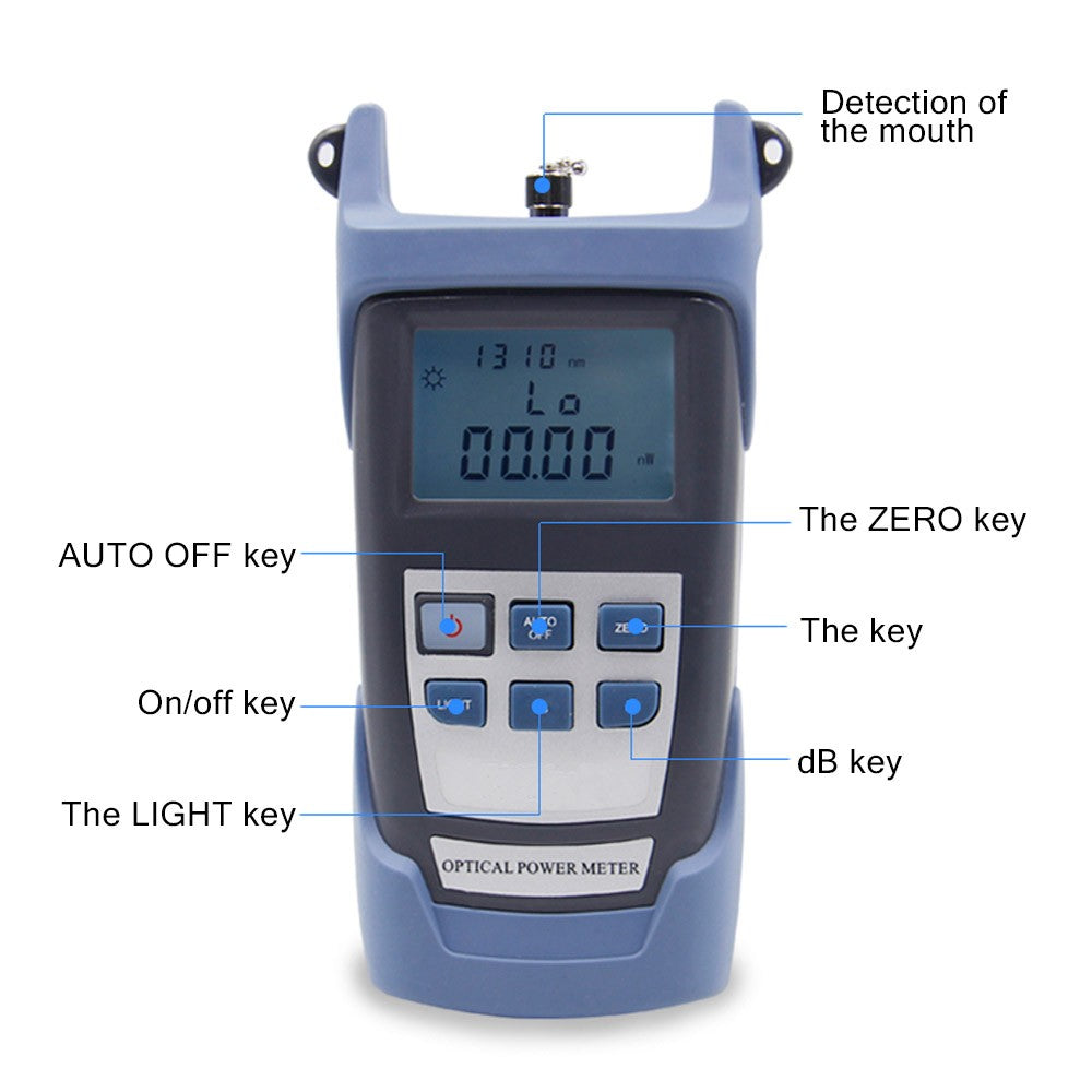 10MW AUA-80A Handheld Optical Power Meter Red Light Fiber Light Decay Testers Machine Fiber Optic Cable Tester Visual Fault Locator
