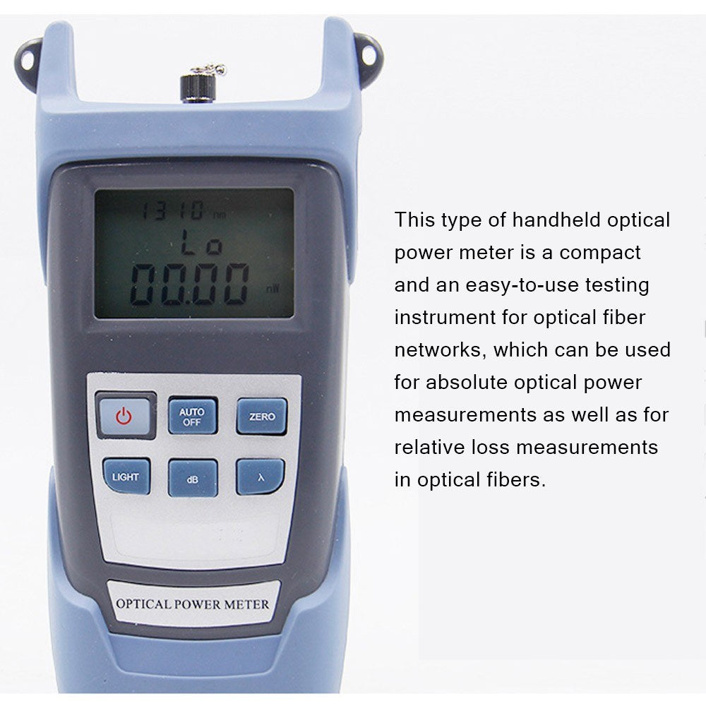 10MW AUA-80A Handheld Optical Power Meter Red Light Fiber Light Decay Testers Machine Fiber Optic Cable Tester Visual Fault Locator