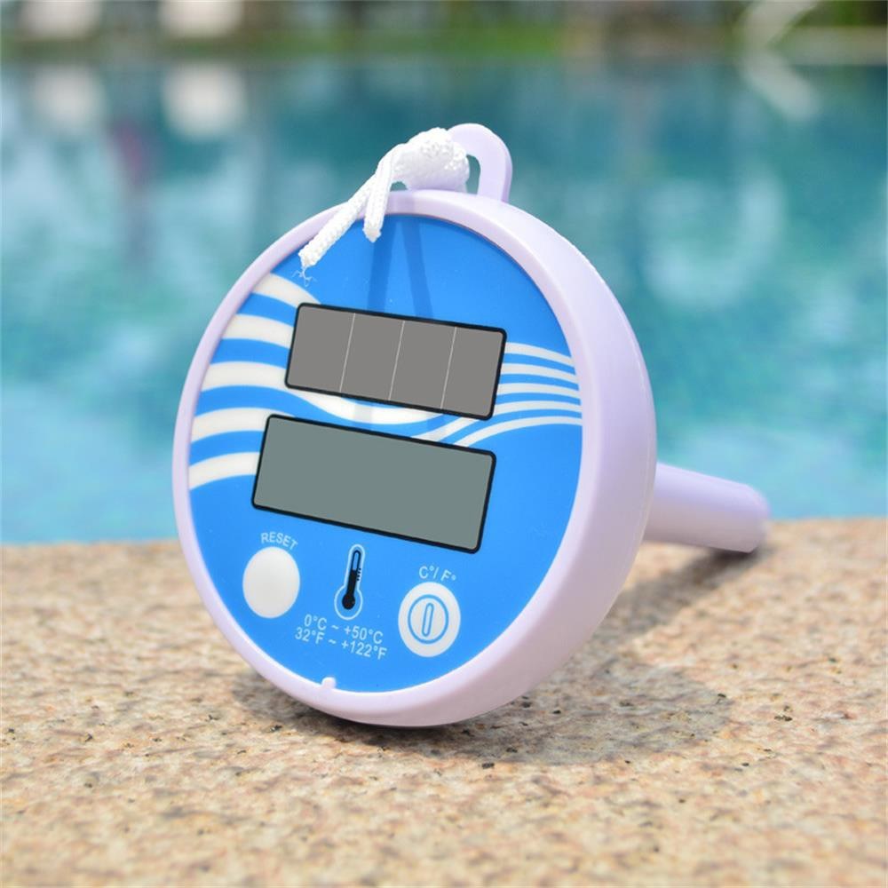 Solar Powered Digital Thermometer Wireless Pond Pool Floating LCD Display Swimming Pool Thermometer