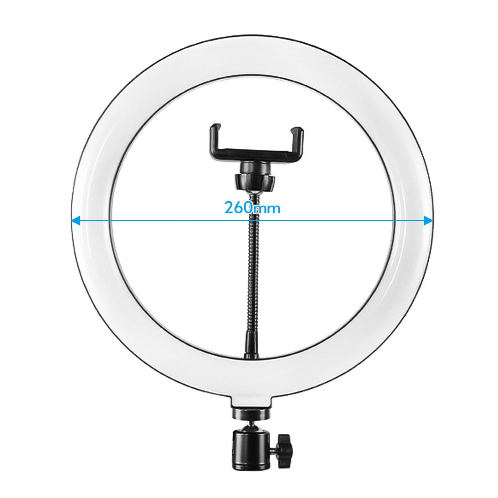 Ring Light 10 Inch LED Fill Light USB Powered 3 Color Temperatures with Phone Clamp for Makeup Selfie Live Streaming Photography Vlog