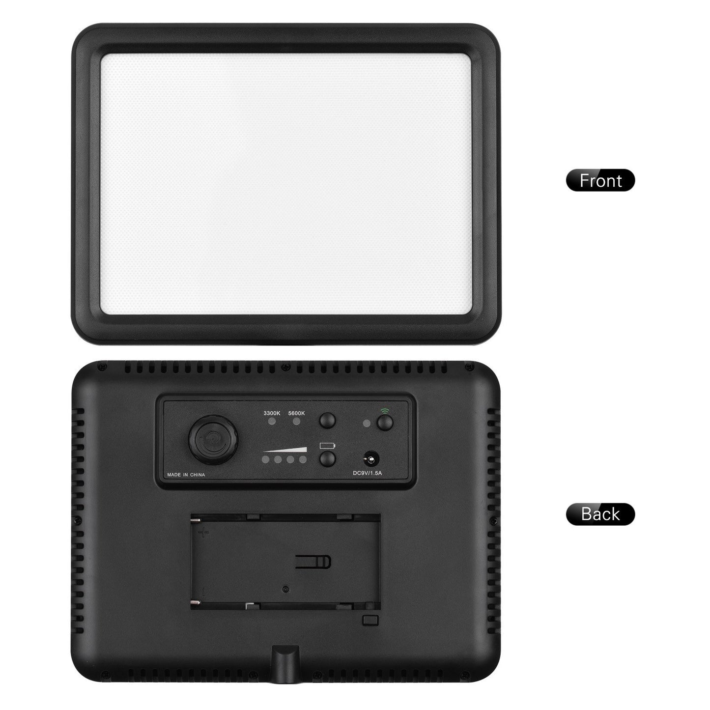 LED Video Camera Light 116Pcs Beads Portable Camera Photo Light Panel Bi-Color 3300K-5600K with Cold Shoe Adapter/Remote Control