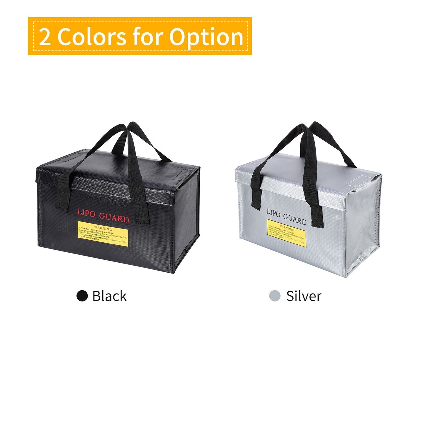 Explosionproof Lipo Battery Safe Bag Guard for Battery Storage and Charging, Size: 260 x 130 x 150mm - Black