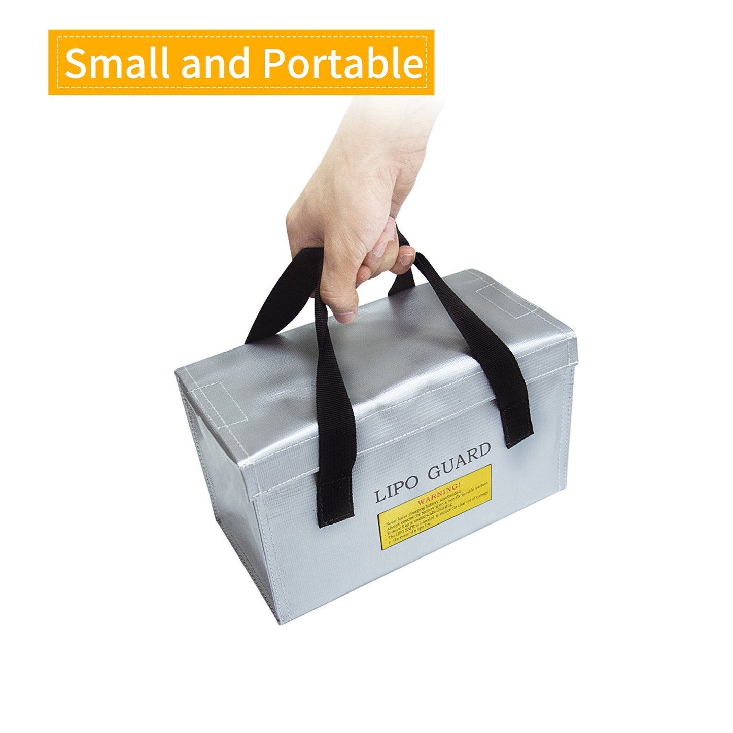 Explosionproof Lipo Battery Safe Bag Guard for Battery Storage and Charging, Size: 260 x 130 x 150mm - Silver