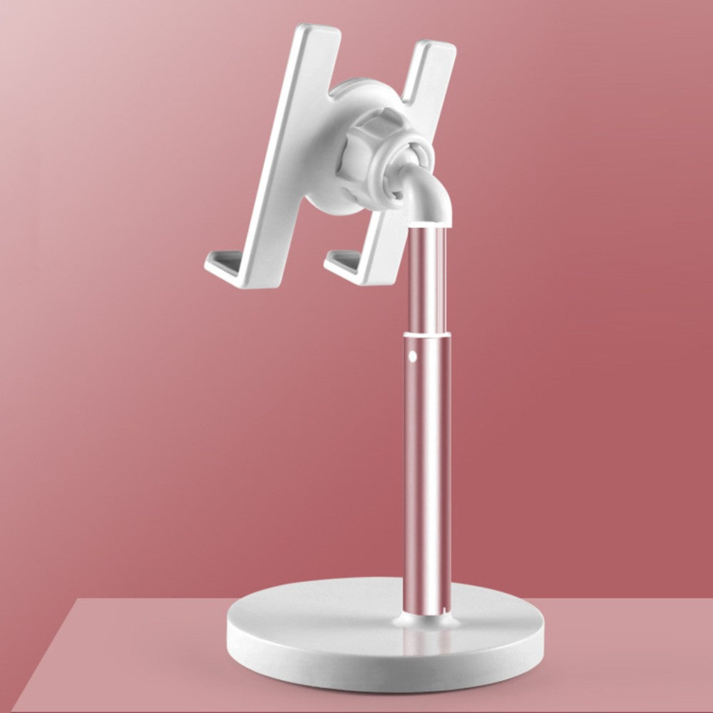 Liftable Aluminum Alloy Phone Stand for Desk / Bed Compatible with Cellphone and Tablet Smaller than 10 Inch - Pink/Liftable Phone Stand