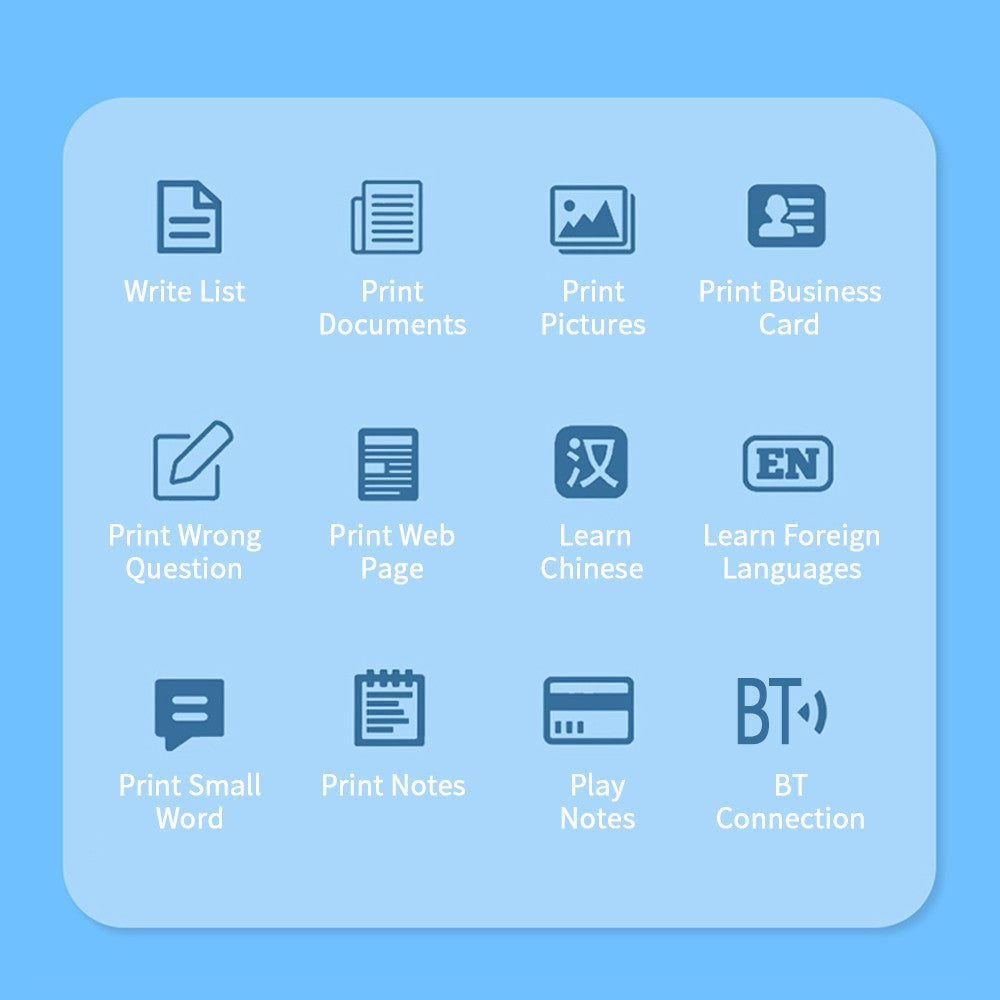 Mini Thermal Printer Wirelessly BT 200dpi Photo Label Memo Wrong Question Printing with USB Cable - Pink