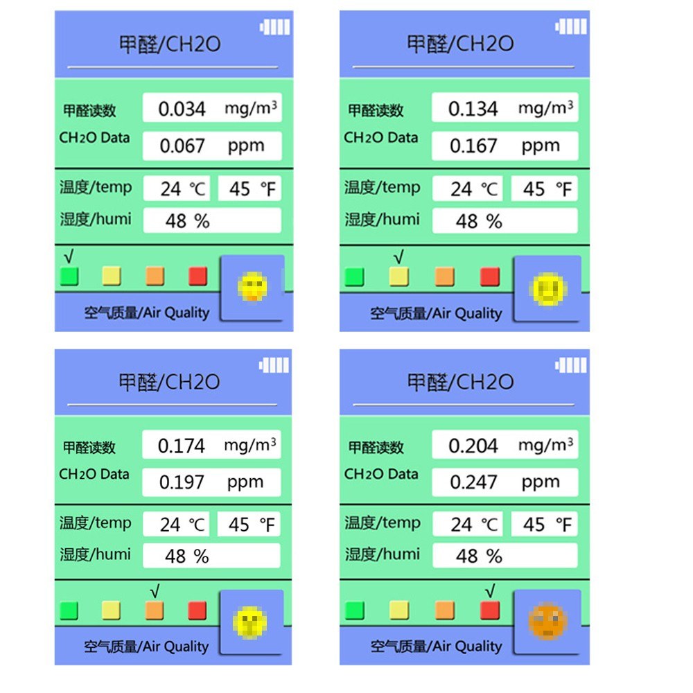 Formaldehyde Self-test Convenient Fast Detector Profession Air Quality Temperature Humidity Indicator Accurate Formaldehyde Detectors